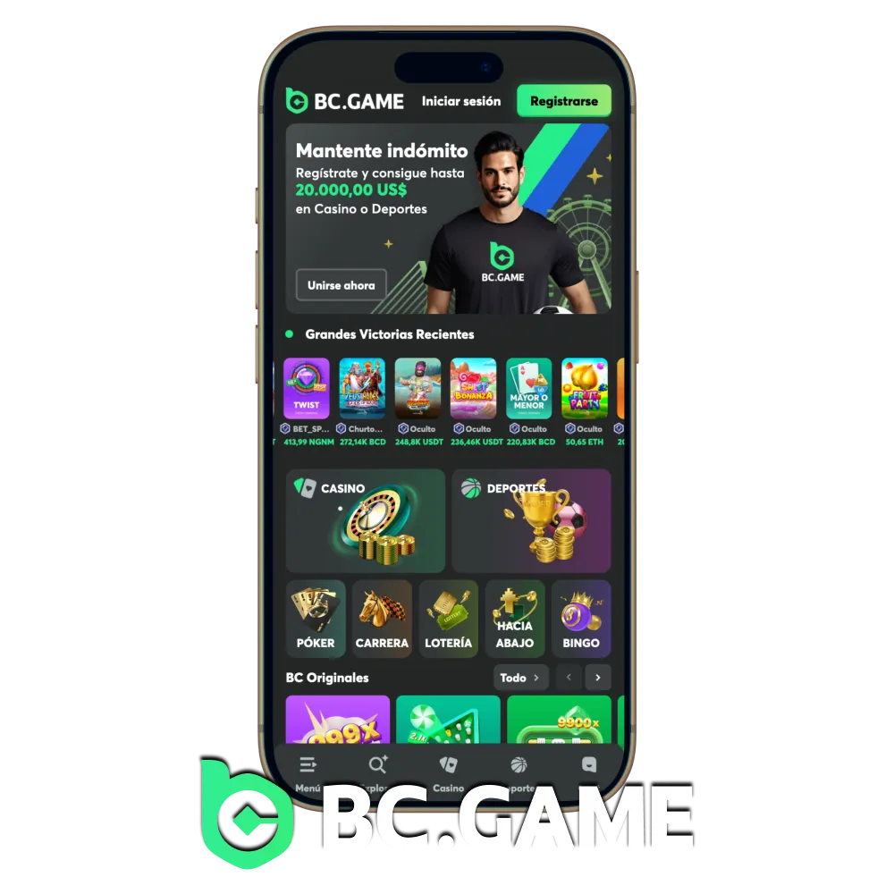 BC Game app para Android (APK) e iOS en España: apuestas y casino, pagos SEPA y cripto, bono 470% hasta 5.000 €.